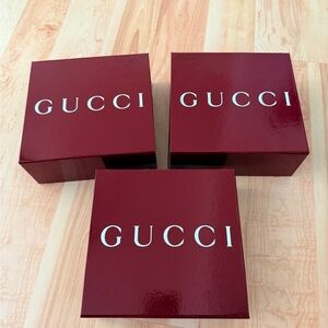 3x GUCCI boxes, empty, belt, New